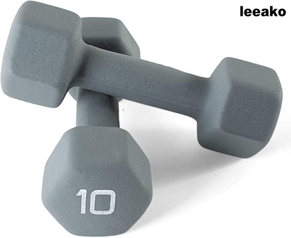 leeako Barbell Neoprene Coated Dumbbell Weights